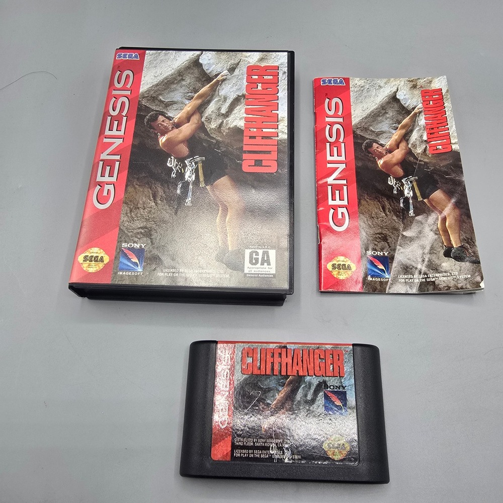 Cliffhanger Sega Genesis CIB Sony Imagesoft Sylvester Stallone Movie Game